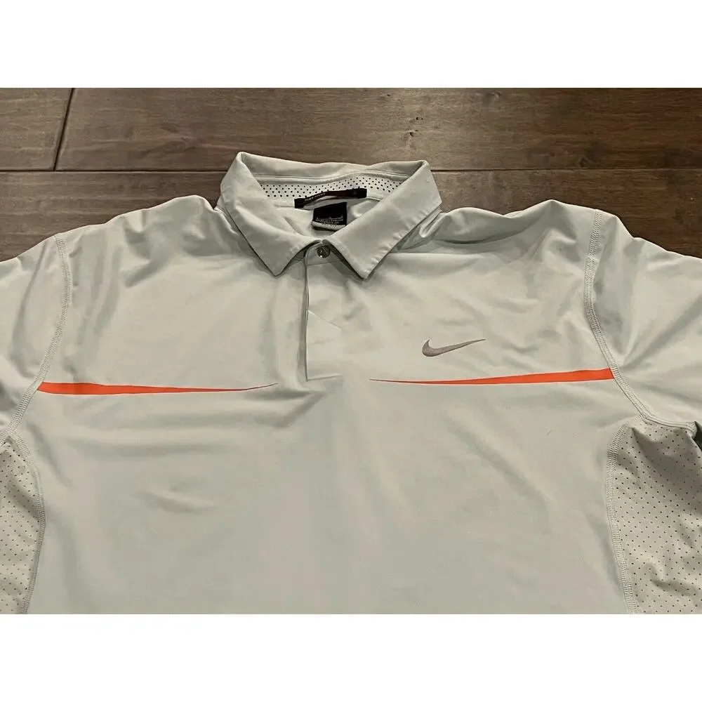 Nike Mens Tiger Woods Collection 2013 Chest Stripe Polo Shirt Size L 518105-377
